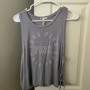 PINK cropped tank, purple, super soft, love pink